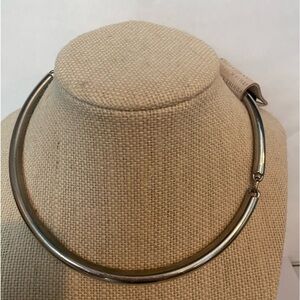 Anthropologie - High shine silver choker style statement necklace